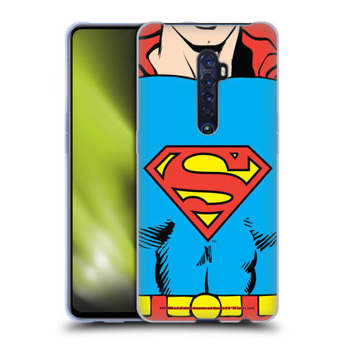 Superman DC Comics Logos Classic Costume Soft Gel Case for OPPO Reno 2