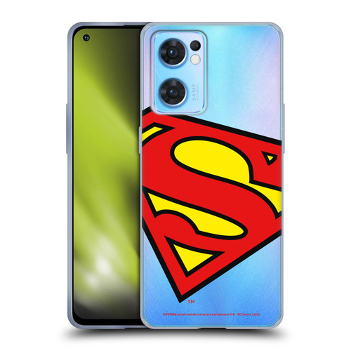 Superman DC Comics Logos Oversized Soft Gel Case for OPPO Reno7 5G / Find X5 Lite