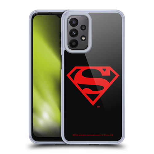 Superman DC Comics Logos Black And Red Soft Gel Case for Samsung Galaxy A23 / 5G (2022)