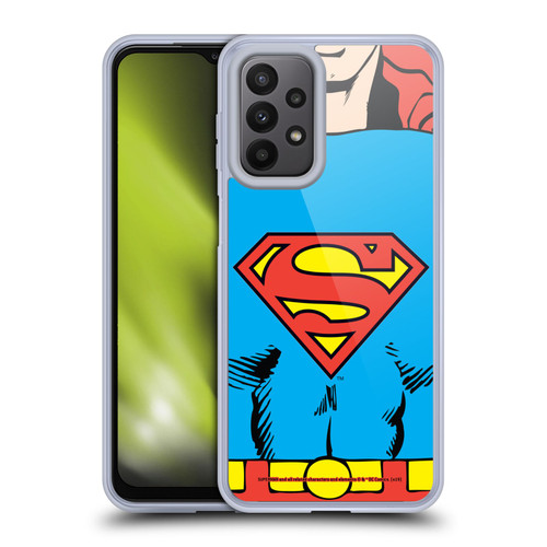 Superman DC Comics Logos Classic Costume Soft Gel Case for Samsung Galaxy A23 / 5G (2022)