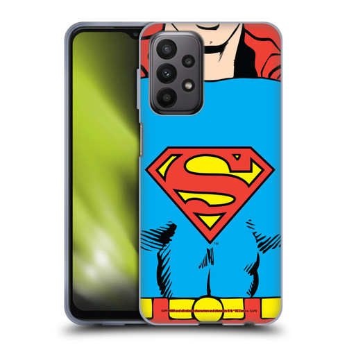 Superman DC Comics Logos Classic Costume Soft Gel Case for Samsung Galaxy A23 / 5G (2022)