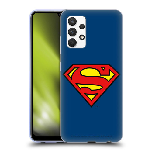 Superman DC Comics Logos Classic Soft Gel Case for Samsung Galaxy A32 (2021)