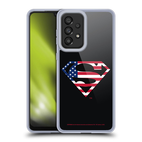 Superman DC Comics Logos U.S. Flag 2 Soft Gel Case for Samsung Galaxy A33 5G (2022)