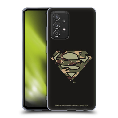 Superman DC Comics Logos Camouflage Soft Gel Case for Samsung Galaxy A52 / A52s / 5G (2021)