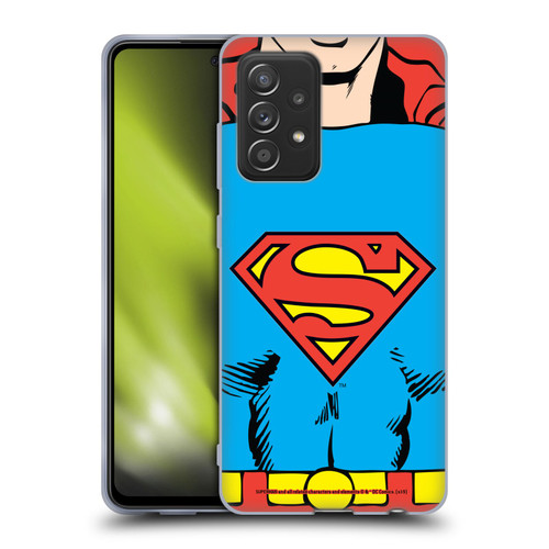 Superman DC Comics Logos Classic Costume Soft Gel Case for Samsung Galaxy A52 / A52s / 5G (2021)