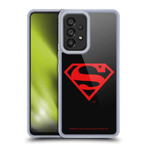 Superman DC Comics Logos Black And Red Soft Gel Case for Samsung Galaxy A53 5G (2022)