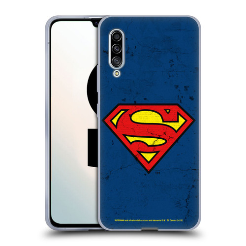 Superman DC Comics Logos Distressed Look Soft Gel Case for Samsung Galaxy A90 5G (2019)