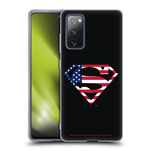Superman DC Comics Logos U.S. Flag 2 Soft Gel Case for Samsung Galaxy S20 FE / 5G