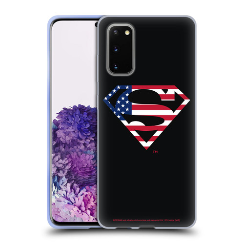 Superman DC Comics Logos U.S. Flag 2 Soft Gel Case for Samsung Galaxy S20 / S20 5G