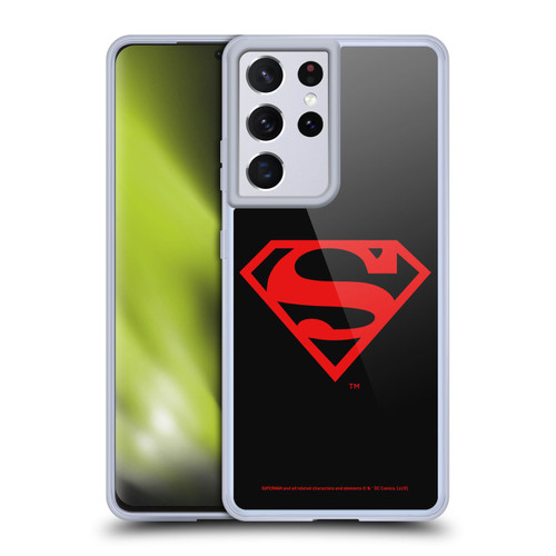Superman DC Comics Logos Black And Red Soft Gel Case for Samsung Galaxy S21 Ultra 5G & MagSafe
