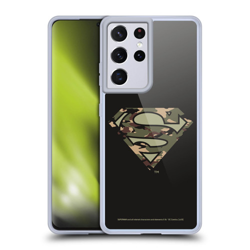 Superman DC Comics Logos Camouflage Soft Gel Case for Samsung Galaxy S21 Ultra 5G & MagSafe