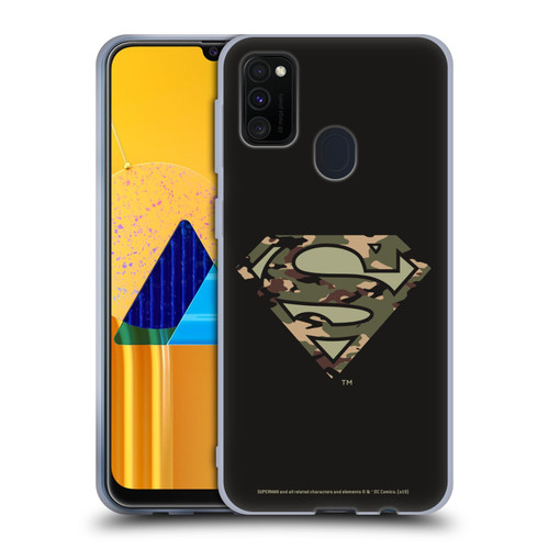 Superman DC Comics Logos Camouflage Soft Gel Case for Samsung Galaxy M30s (2019)/M21 (2020)