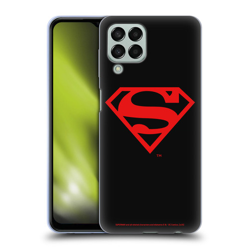 Superman DC Comics Logos Black And Red Soft Gel Case for Samsung Galaxy M33 (2022)