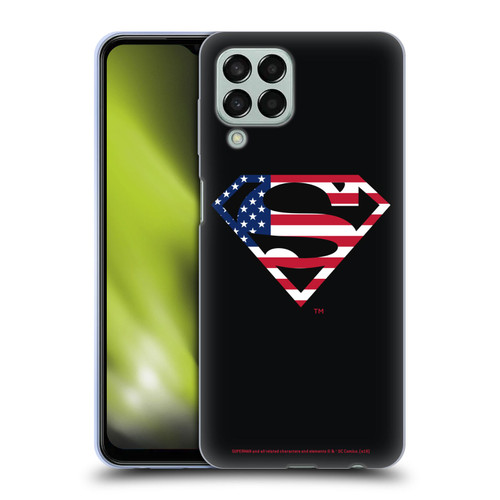 Superman DC Comics Logos U.S. Flag 2 Soft Gel Case for Samsung Galaxy M33 (2022)