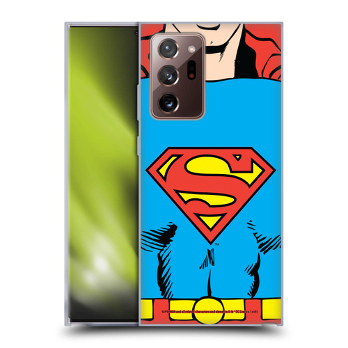 Superman DC Comics Logos Classic Costume Soft Gel Case for Samsung Galaxy Note20 Ultra / 5G