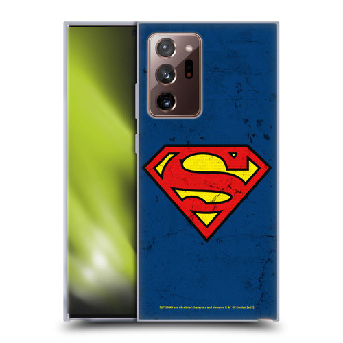 Superman DC Comics Logos Distressed Look Soft Gel Case for Samsung Galaxy Note20 Ultra / 5G