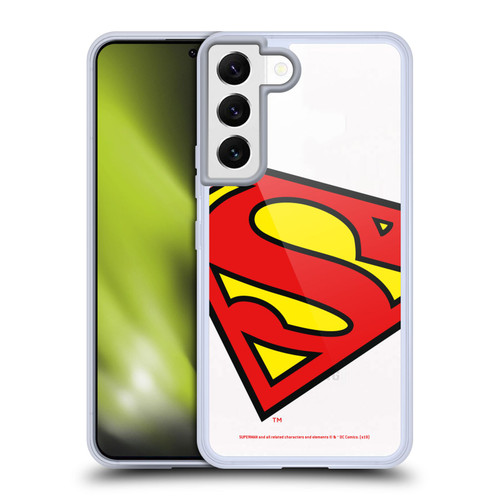 Superman DC Comics Logos Oversized Soft Gel Case for Samsung Galaxy S22 5G