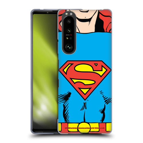 Superman DC Comics Logos Classic Costume Soft Gel Case for Sony Xperia 1 III