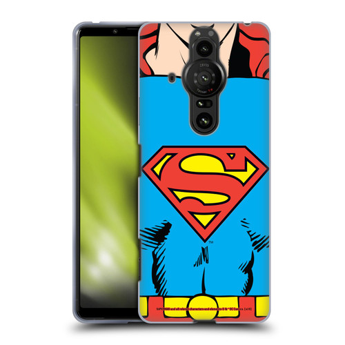 Superman DC Comics Logos Classic Costume Soft Gel Case for Sony Xperia Pro-I