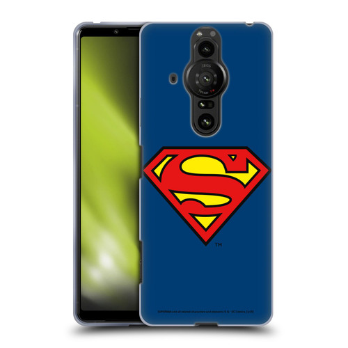 Superman DC Comics Logos Classic Soft Gel Case for Sony Xperia Pro-I