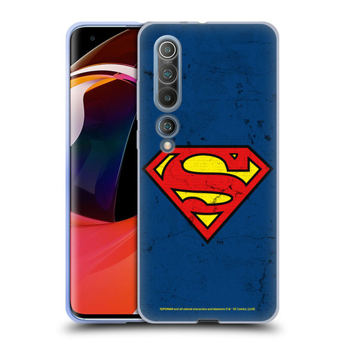 Superman DC Comics Logos Distressed Look Soft Gel Case for Xiaomi Mi 10 5G / Mi 10 Pro 5G