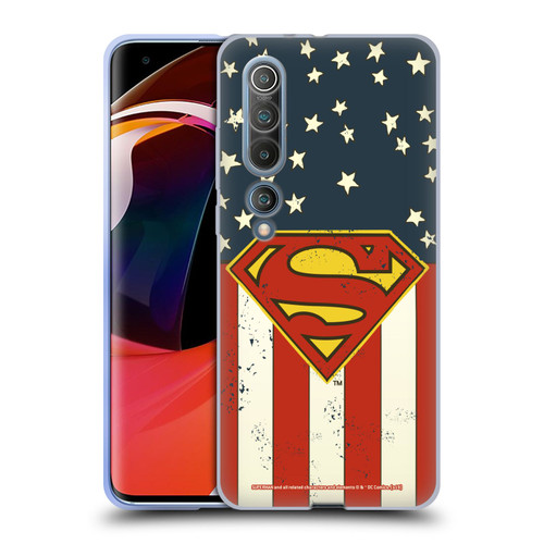 Superman DC Comics Logos U.S. Flag Soft Gel Case for Xiaomi Mi 10 5G / Mi 10 Pro 5G