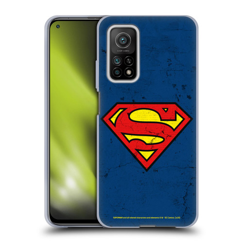 Superman DC Comics Logos Distressed Look Soft Gel Case for Xiaomi Mi 10T 5G
