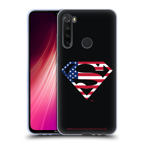 Superman DC Comics Logos U.S. Flag 2 Soft Gel Case for Xiaomi Redmi Note 8T