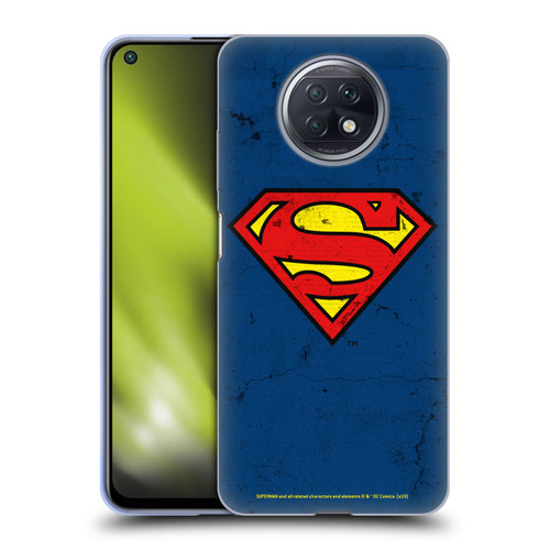 Superman DC Comics Logos Distressed Look Soft Gel Case for Xiaomi Redmi Note 9T 5G