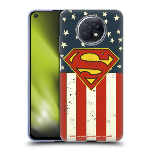Superman DC Comics Logos U.S. Flag Soft Gel Case for Xiaomi Redmi Note 9T 5G