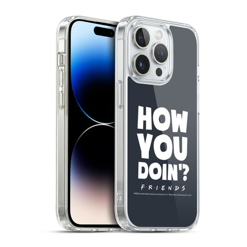 Friends TV Show Quotes How You Doin' Soft Gel Case for Apple iPhone 14 Pro & MagSafe
