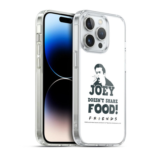 Friends TV Show Quotes Joey Food Soft Gel Case for Apple iPhone 14 Pro & MagSafe