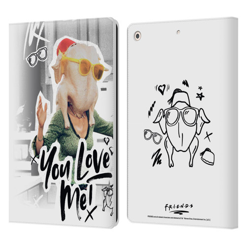 Friends TV Show Doodle Art You Love Me Leather Book Wallet Case Cover For Apple iPad 10.2 2019/2020/2021
