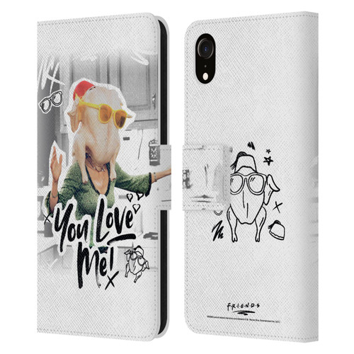 Friends TV Show Doodle Art You Love Me Leather Book Wallet Case Cover For Apple iPhone XR