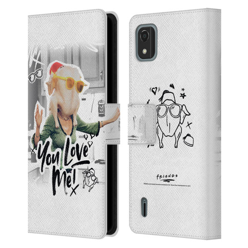 Friends TV Show Doodle Art You Love Me Leather Book Wallet Case Cover For Nokia C2 2nd Edition