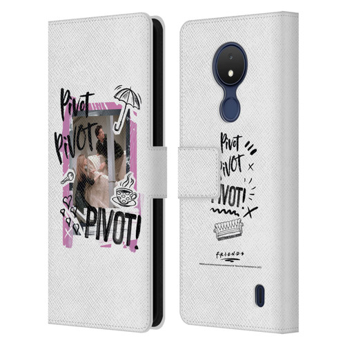 Friends TV Show Doodle Art Pivot Leather Book Wallet Case Cover For Nokia C21