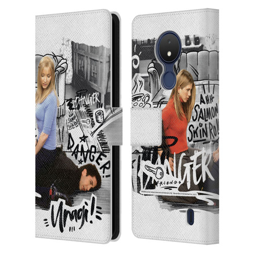 Friends TV Show Doodle Art Ross Unagi Leather Book Wallet Case Cover For Nokia C21