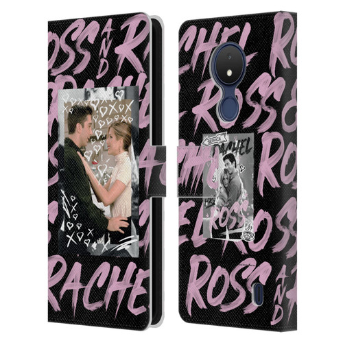Friends TV Show Doodle Art Ross And Rachel Leather Book Wallet Case Cover For Nokia C21