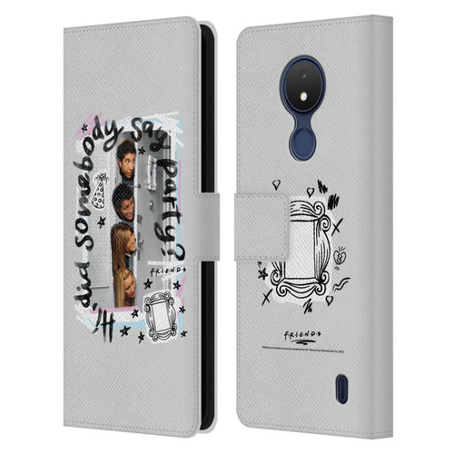 Friends TV Show Doodle Art Somebody Say Party Leather Book Wallet Case Cover For Nokia C21