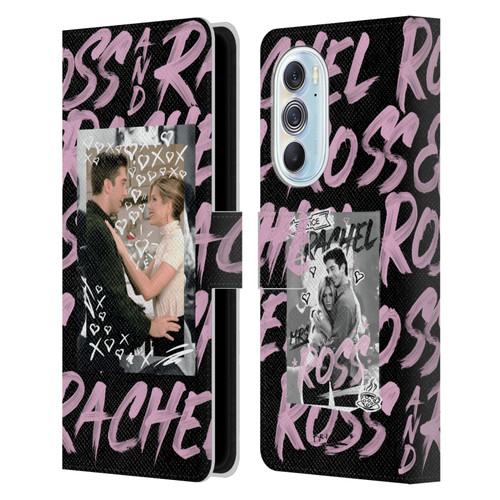 Friends TV Show Doodle Art Ross And Rachel Leather Book Wallet Case Cover For Motorola Edge X30