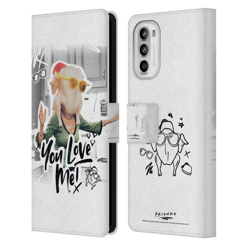 Friends TV Show Doodle Art You Love Me Leather Book Wallet Case Cover For Motorola Moto G52