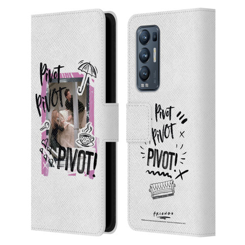 Friends TV Show Doodle Art Pivot Leather Book Wallet Case Cover For OPPO Find X3 Neo / Reno5 Pro+ 5G