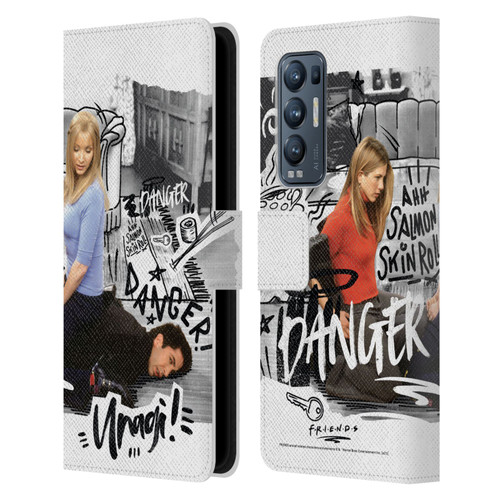 Friends TV Show Doodle Art Ross Unagi Leather Book Wallet Case Cover For OPPO Find X3 Neo / Reno5 Pro+ 5G