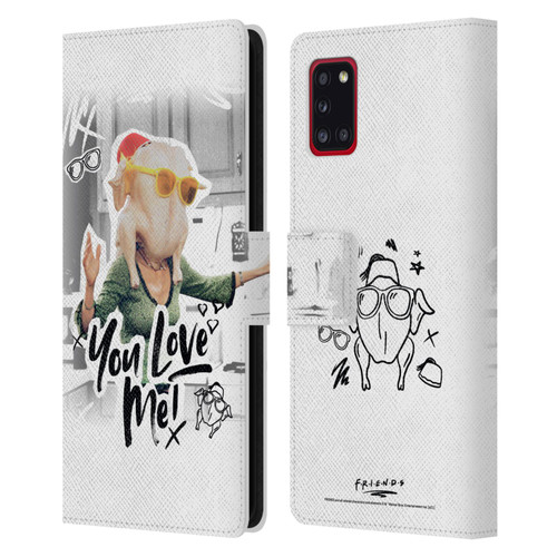 Friends TV Show Doodle Art You Love Me Leather Book Wallet Case Cover For Samsung Galaxy A31 (2020)
