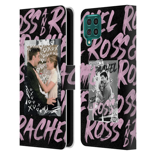 Friends TV Show Doodle Art Ross And Rachel Leather Book Wallet Case Cover For Samsung Galaxy F62 (2021)