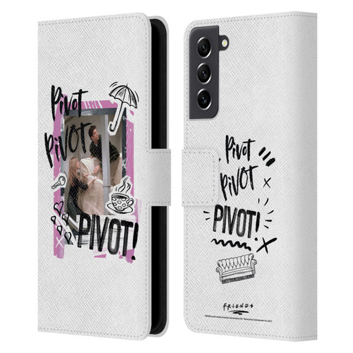 Friends TV Show Doodle Art Pivot Leather Book Wallet Case Cover For Samsung Galaxy S21 FE 5G