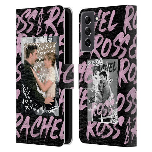 Friends TV Show Doodle Art Ross And Rachel Leather Book Wallet Case Cover For Samsung Galaxy S21 FE 5G