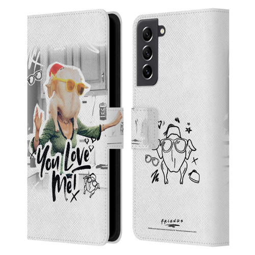 Friends TV Show Doodle Art You Love Me Leather Book Wallet Case Cover For Samsung Galaxy S21 FE 5G
