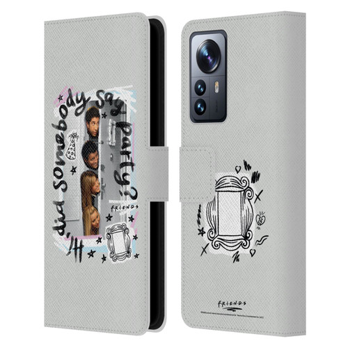 Friends TV Show Doodle Art Somebody Say Party Leather Book Wallet Case Cover For Xiaomi 12 Pro