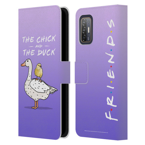 Friends TV Show Key Art Chick And Duck Leather Book Wallet Case Cover For HTC Desire 21 Pro 5G